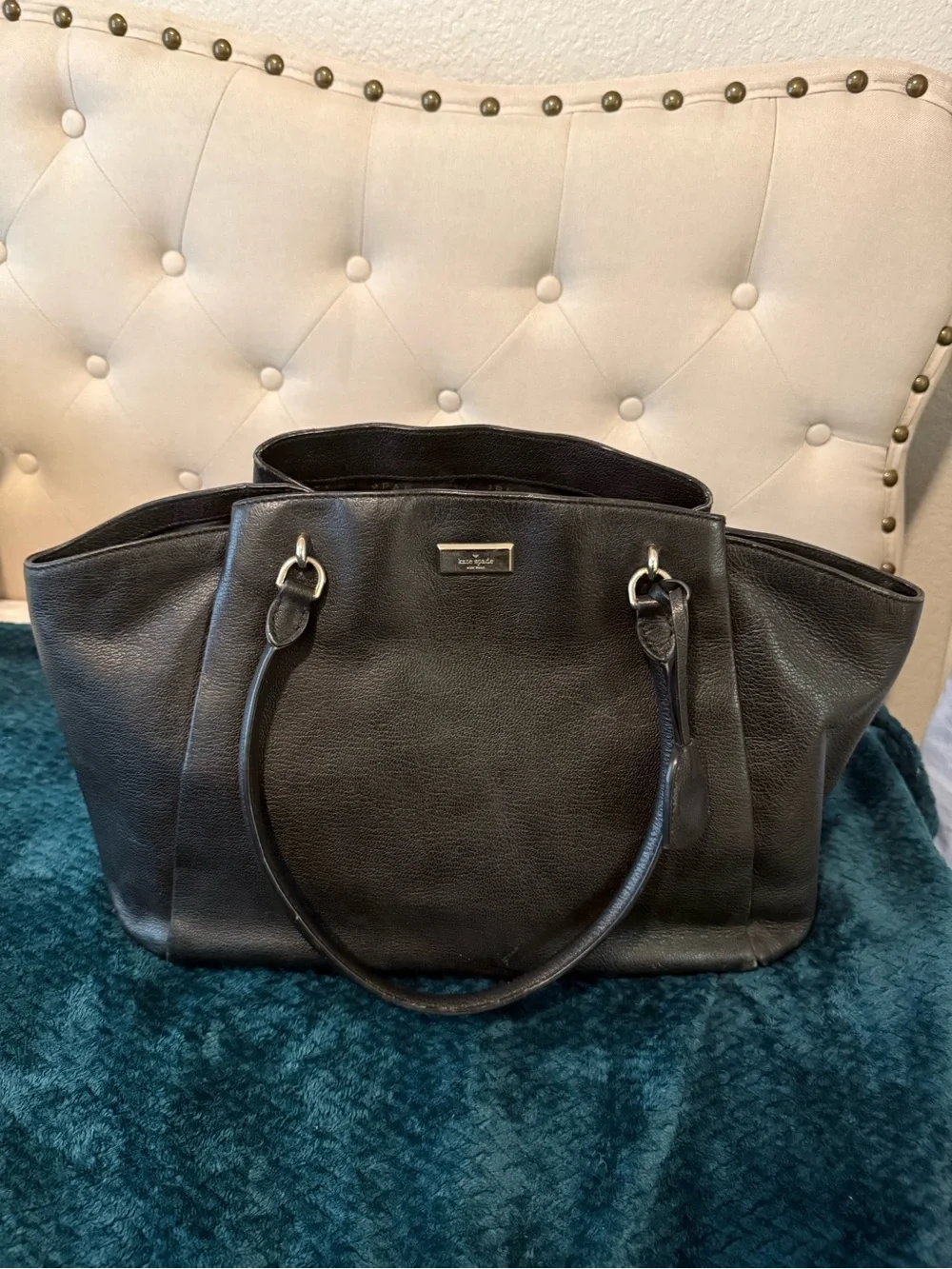 Kate Spade Black Leather Tote Bag - Classic Women's Handbag